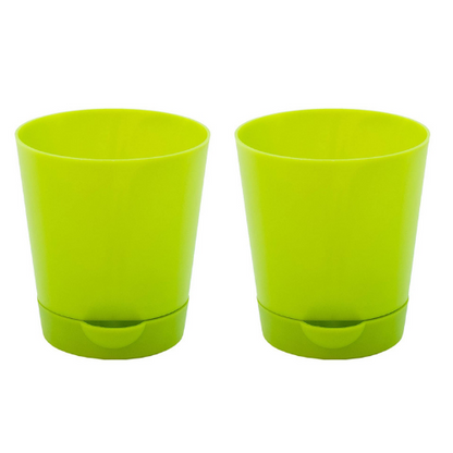 Self Watering Round Plastic Planter - Set of 2