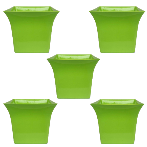 Set of 4 Inch Decorative Green Pot