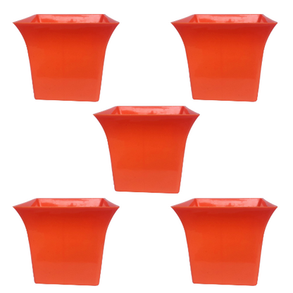 Set of 5 Attractive Ruby 4 inch Pots