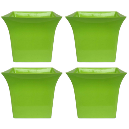 Set of 4 Inch Decorative Green Pot