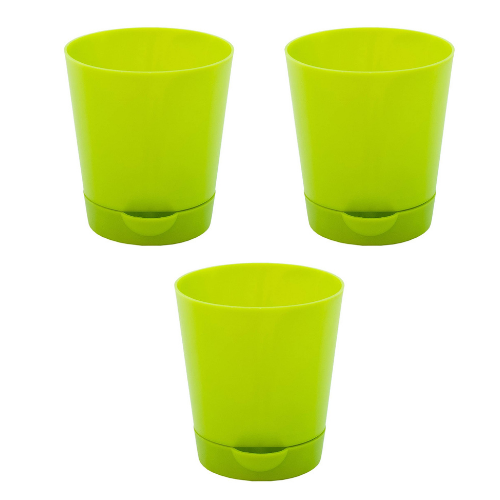 Self Watering Round Plastic Planter - Set of 3