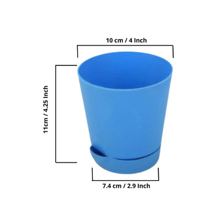 Self Watering Round Plastic Planter - Set of 2