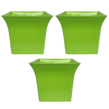 Set of 4 Inch Decorative Green Pot